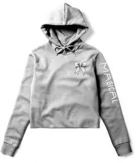 Magical Bow Hoodie – A Touch of Silver Elegance