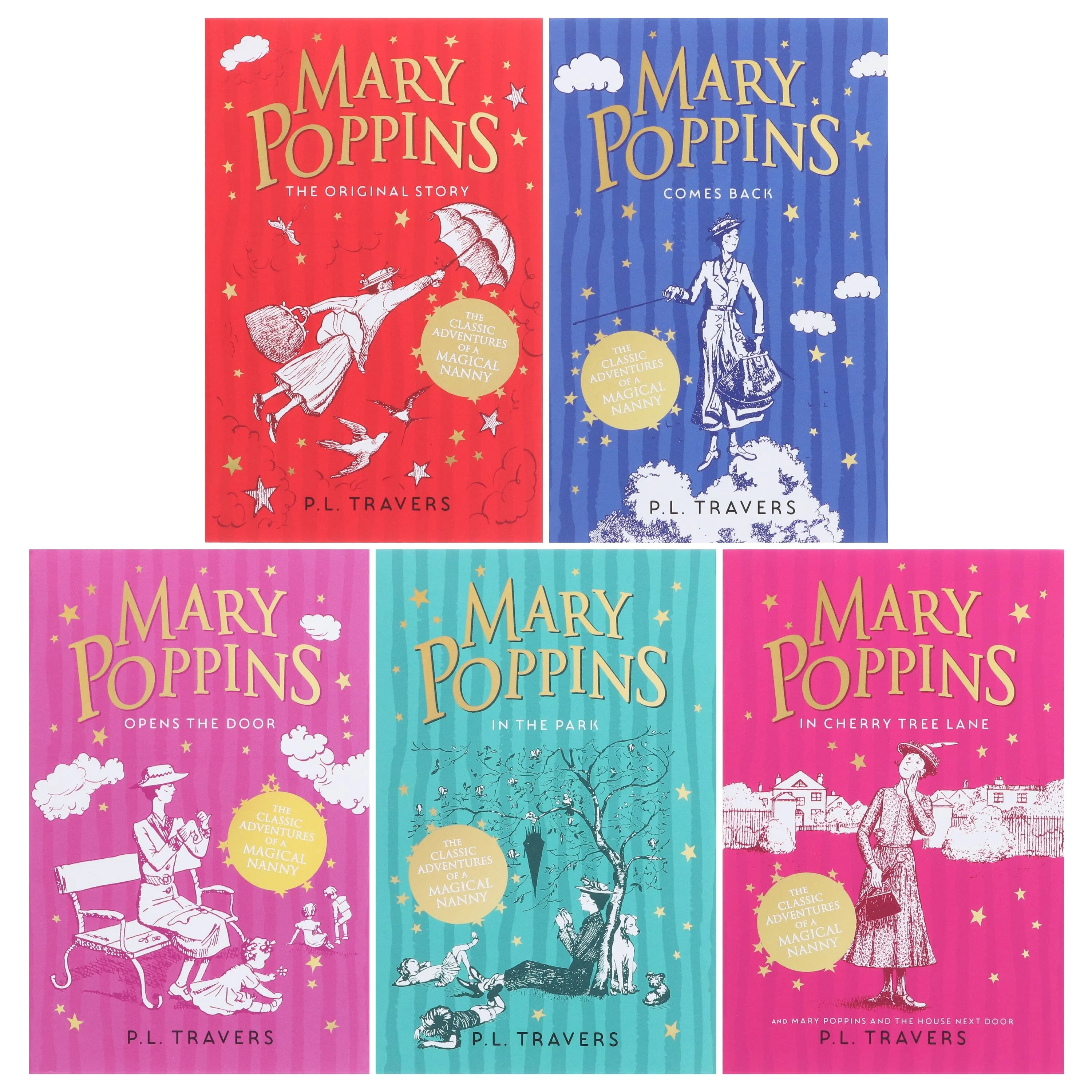 Mary Poppins By P. L. Travers 5 Books Collection Set - Ages 9-14 - Paperback