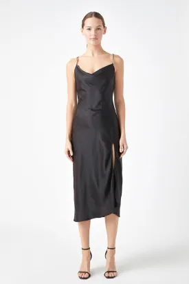 Midi Satin Slip Dress