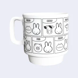 Miffy - Stackable Ceramic Mug (Miffy and Animals - Black & White)