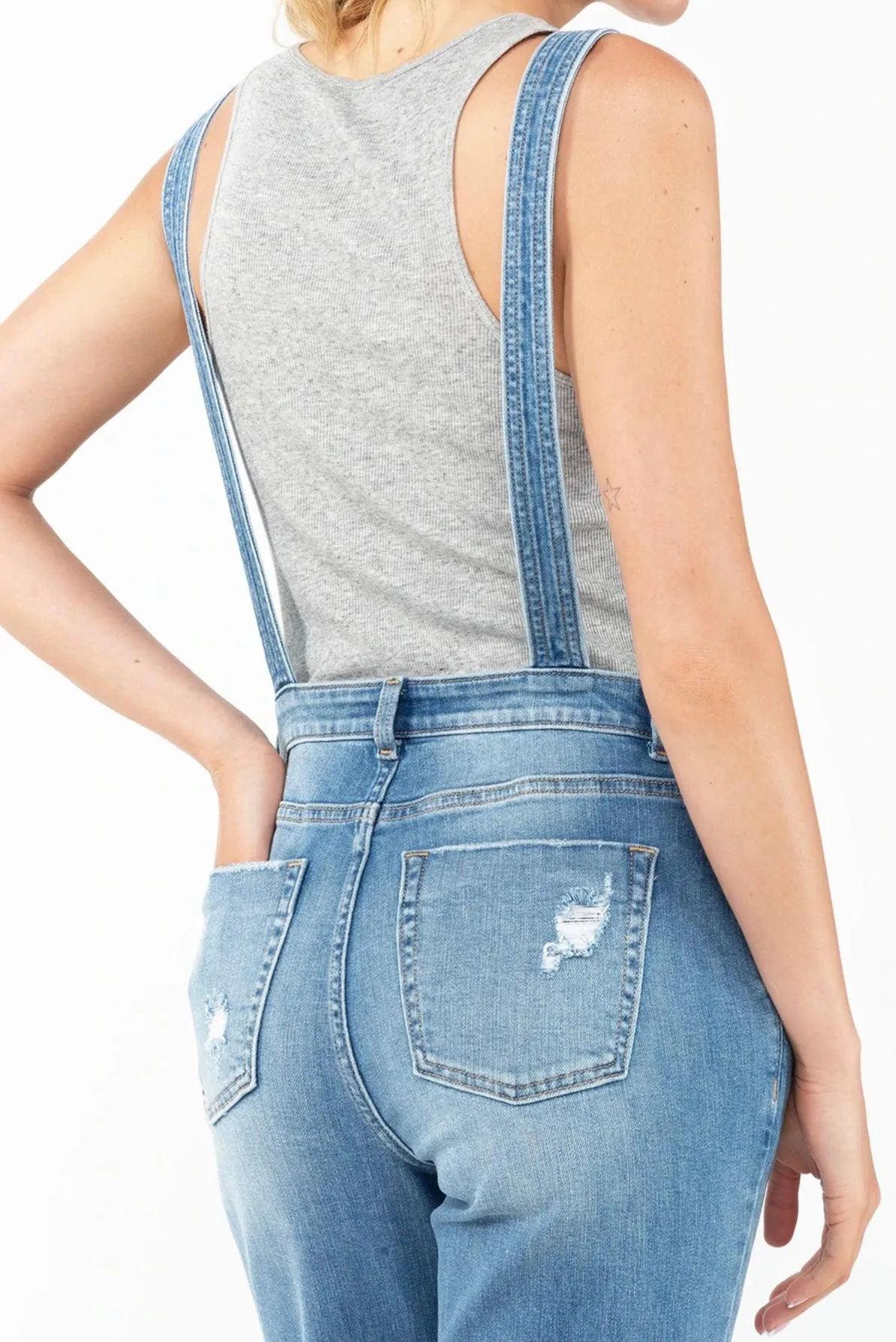 Miss Me Women’s Boyfriend Fit Denim Overall O2287BF3