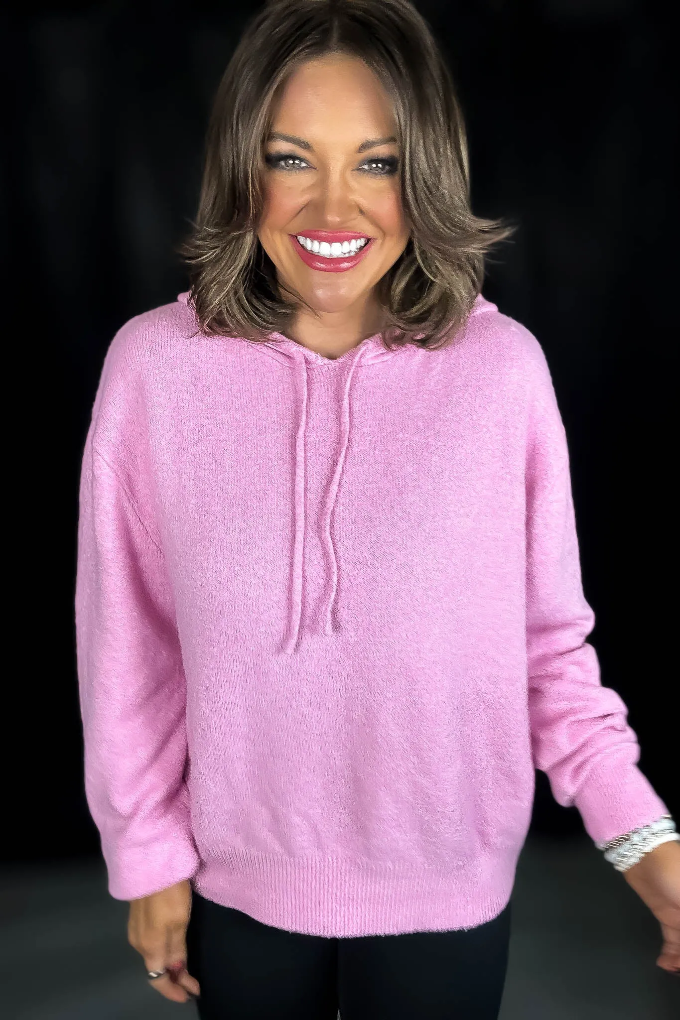 Most Magical Pink Drawstring Hoodie Sweater