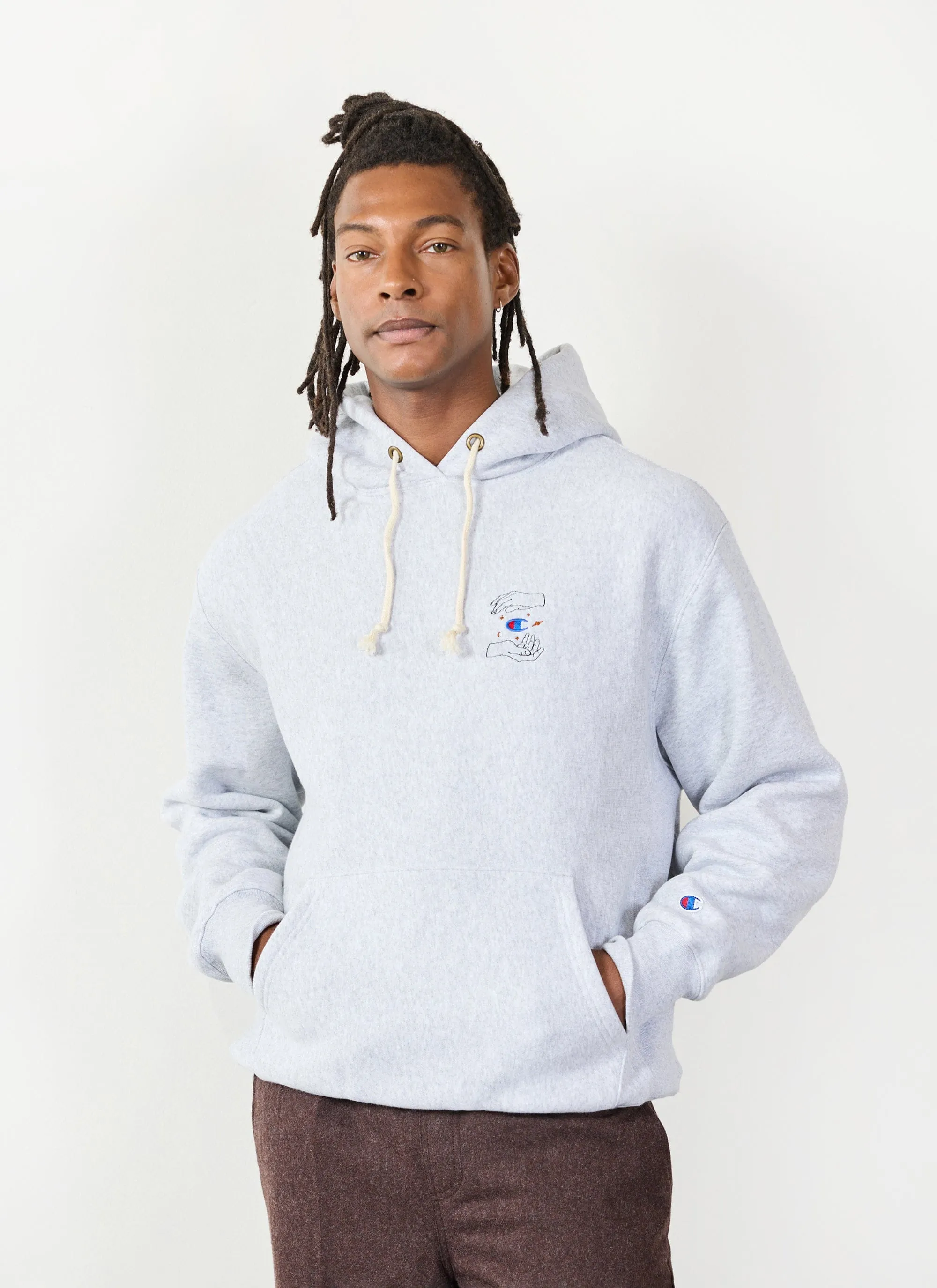 Mystic Hands Hoodie | Champion and Percival | Heather Grey