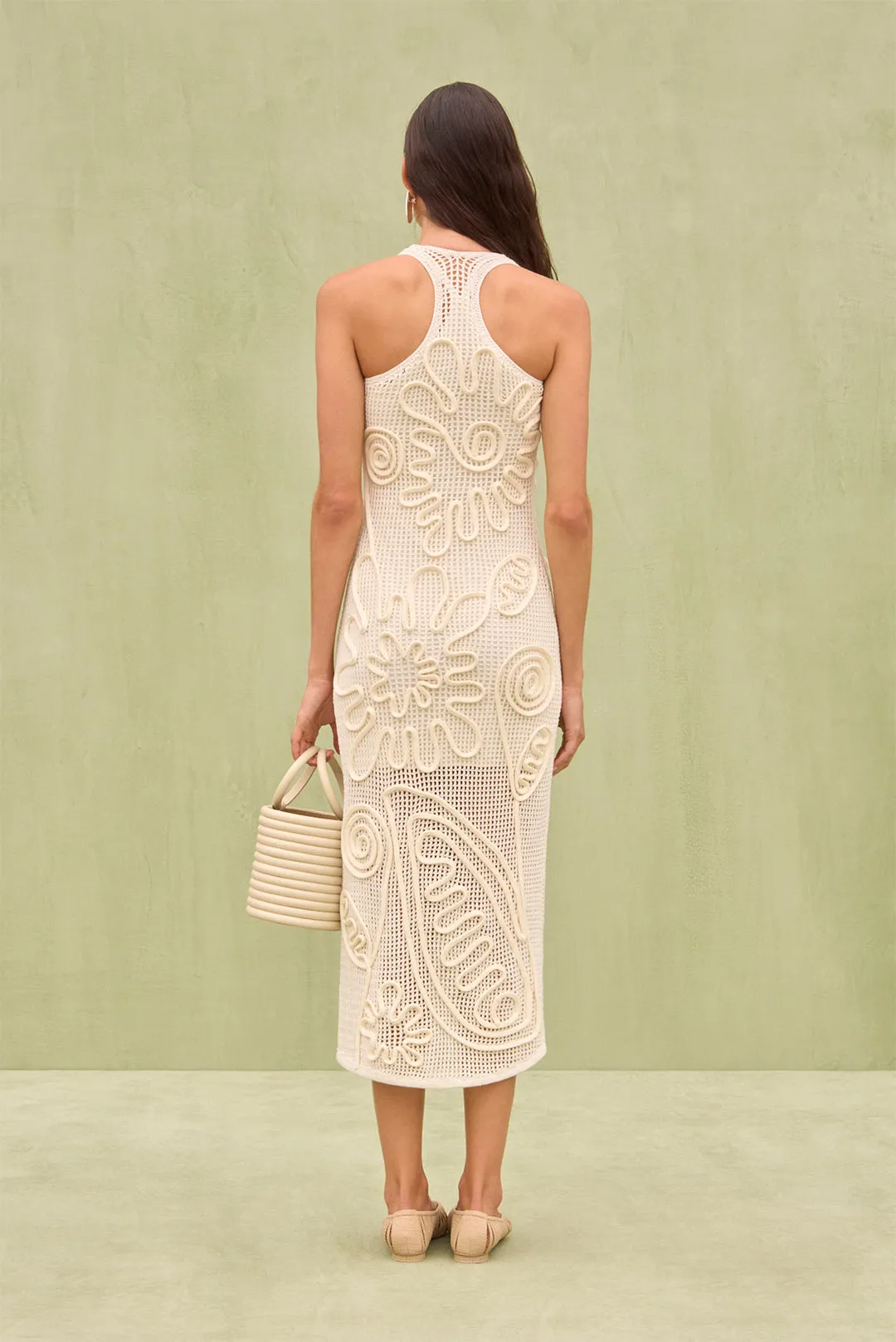 NISSA KNIT DRESS - OFF WHITE