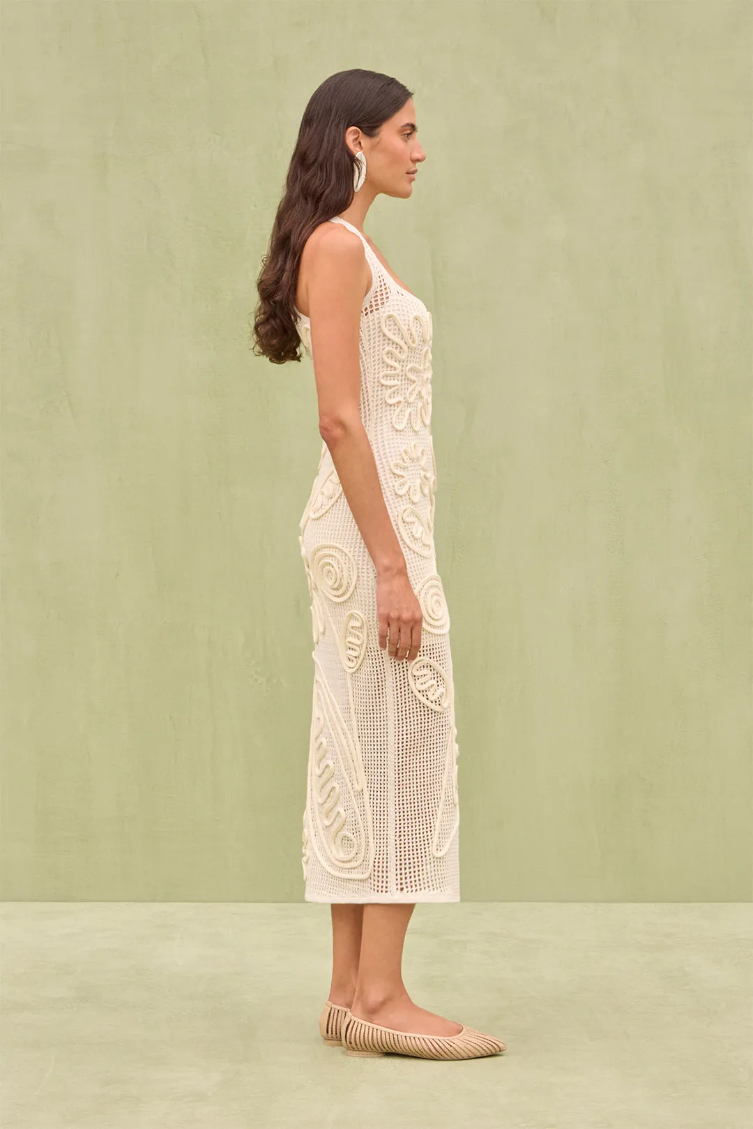 NISSA KNIT DRESS - OFF WHITE