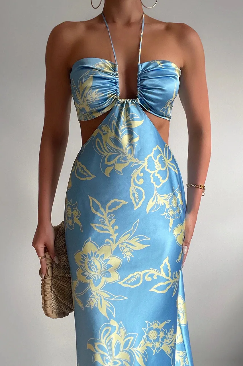 ORCHID MIDI SLIP - SKY BLUE