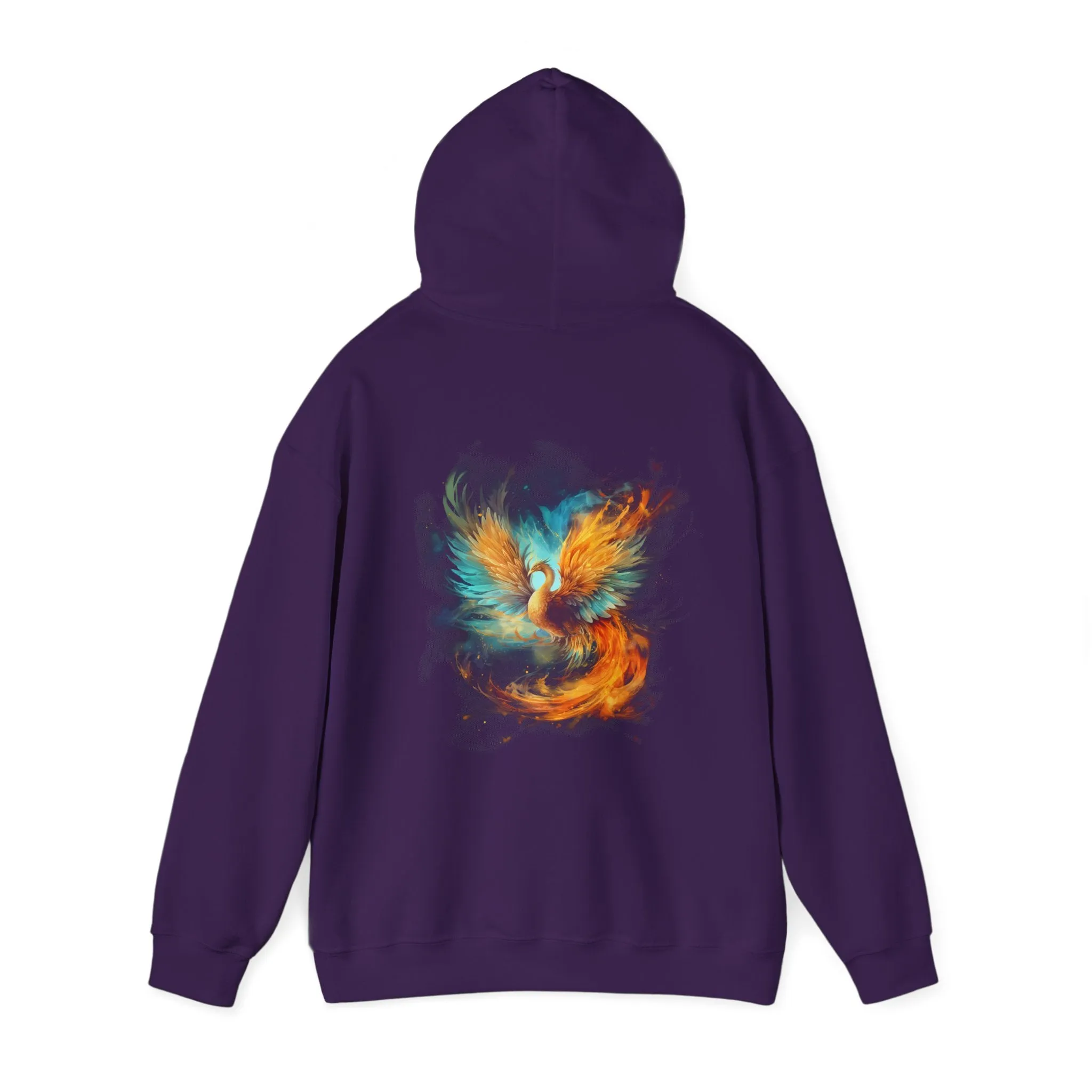 Phoenix graphic Hoodie, Phoenix Rising Hoodie, Phoenix in Space Hoodie, Bird graphic Hoodie, Colorful Phoenix Hoodie, Gift for Phoenix Lover