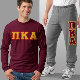 Pi Kappa Alpha Long-Sleeve and Sweatpants, Package Deal - TWILL