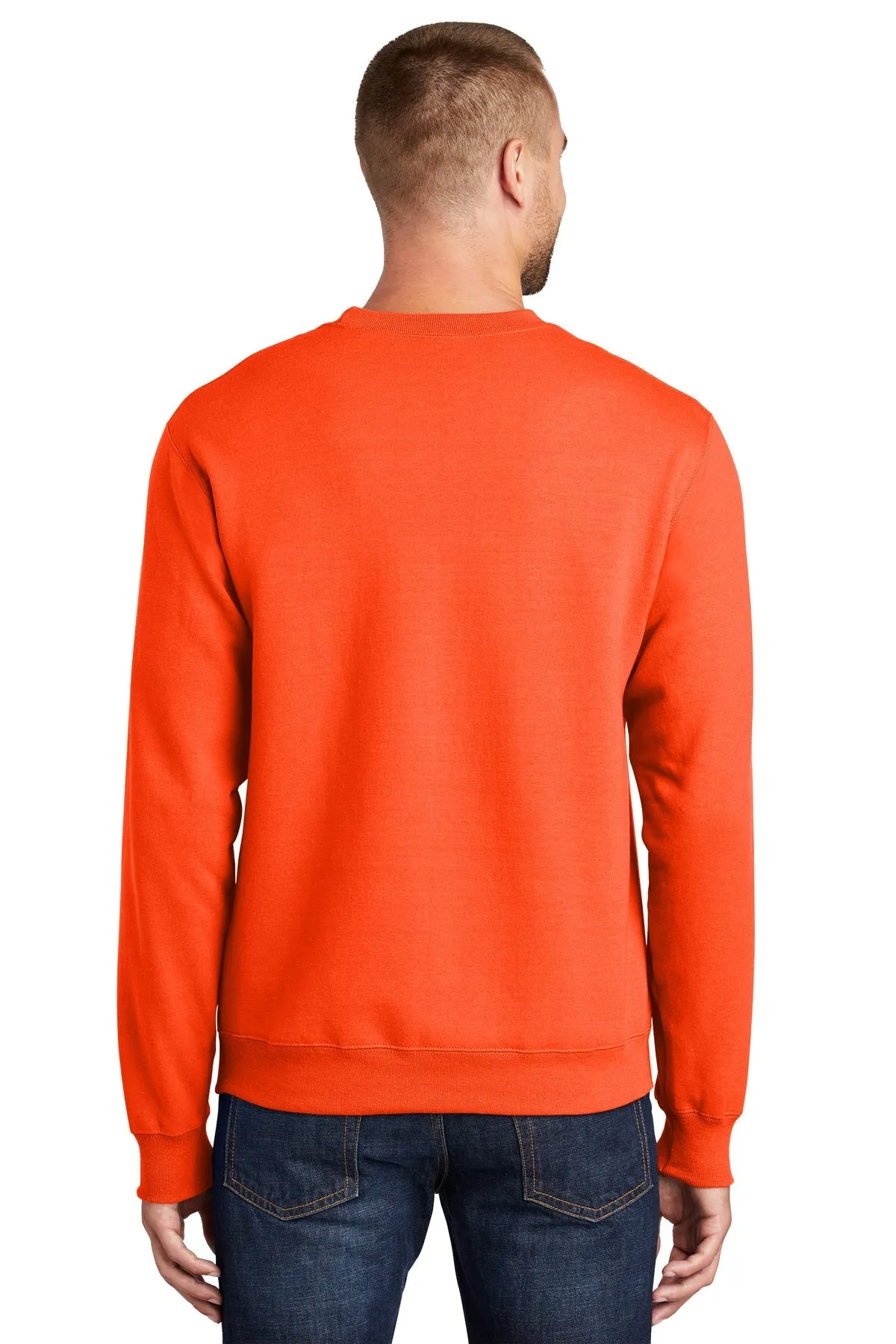 Port & Company Essential Fleece Custom Sweatshirts, Safety Orange