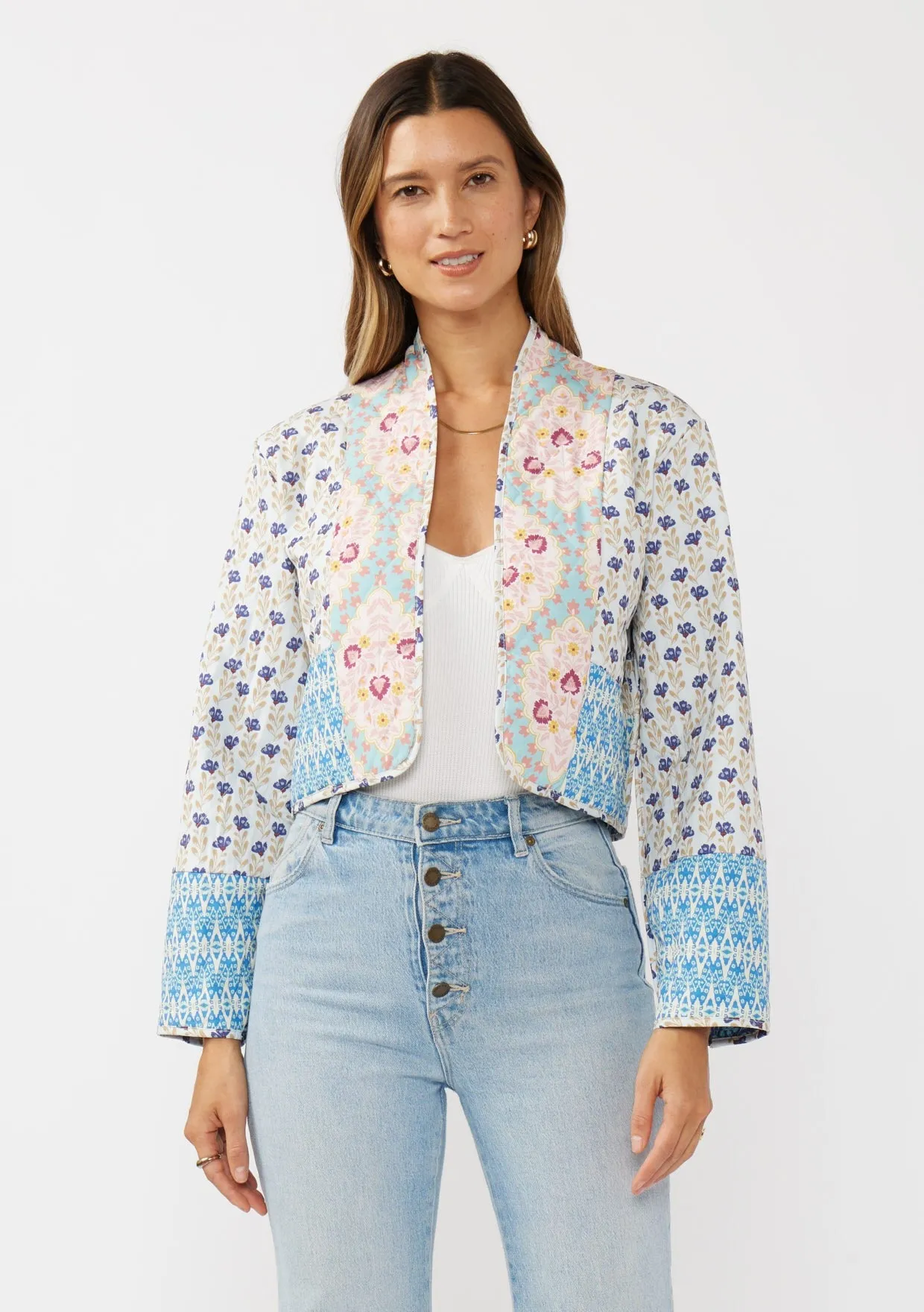 Reversible Floral Quilted Jacket