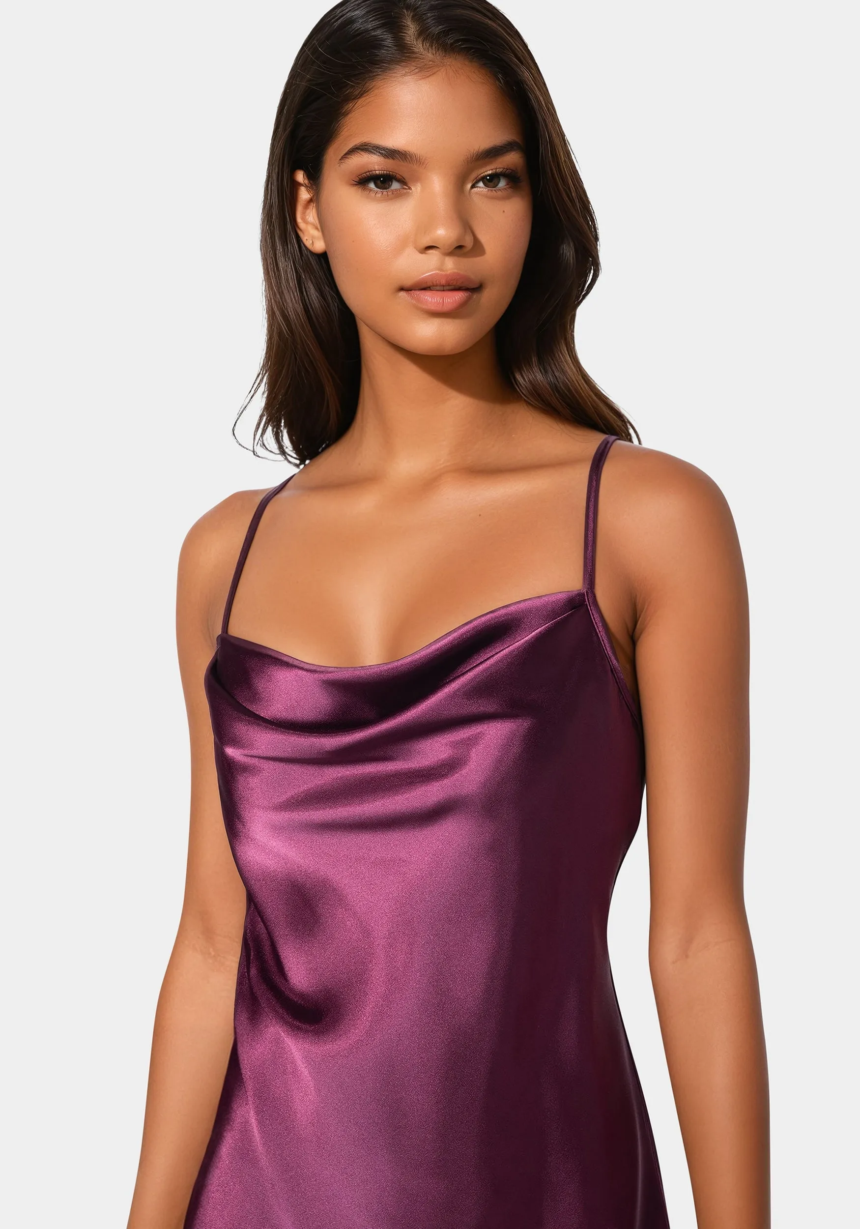 Satin Midi Slip Dress