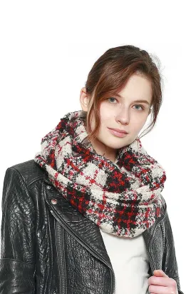 Soft Plaid Infinity Scarf