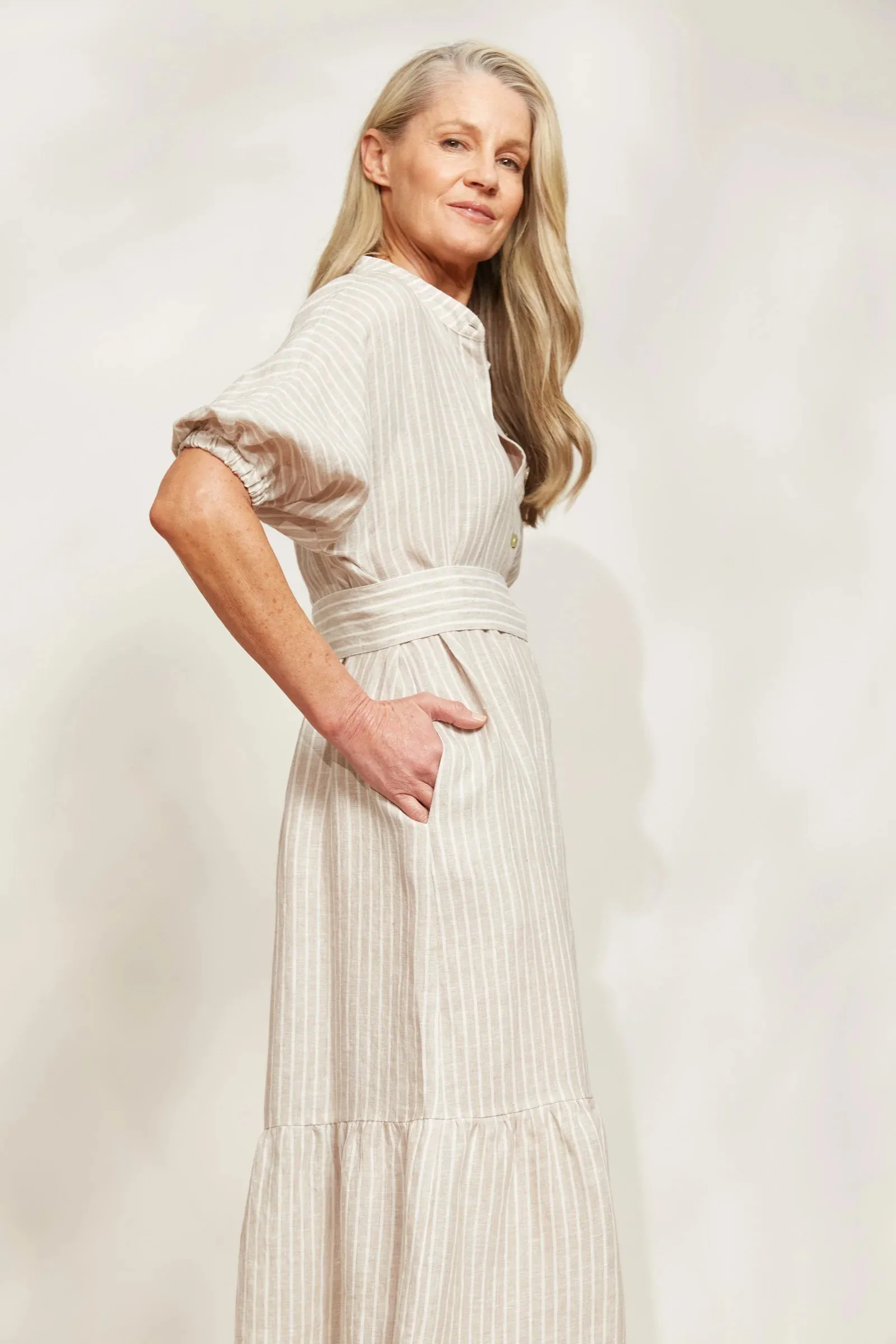 Sojourn Stripe Dress Dune