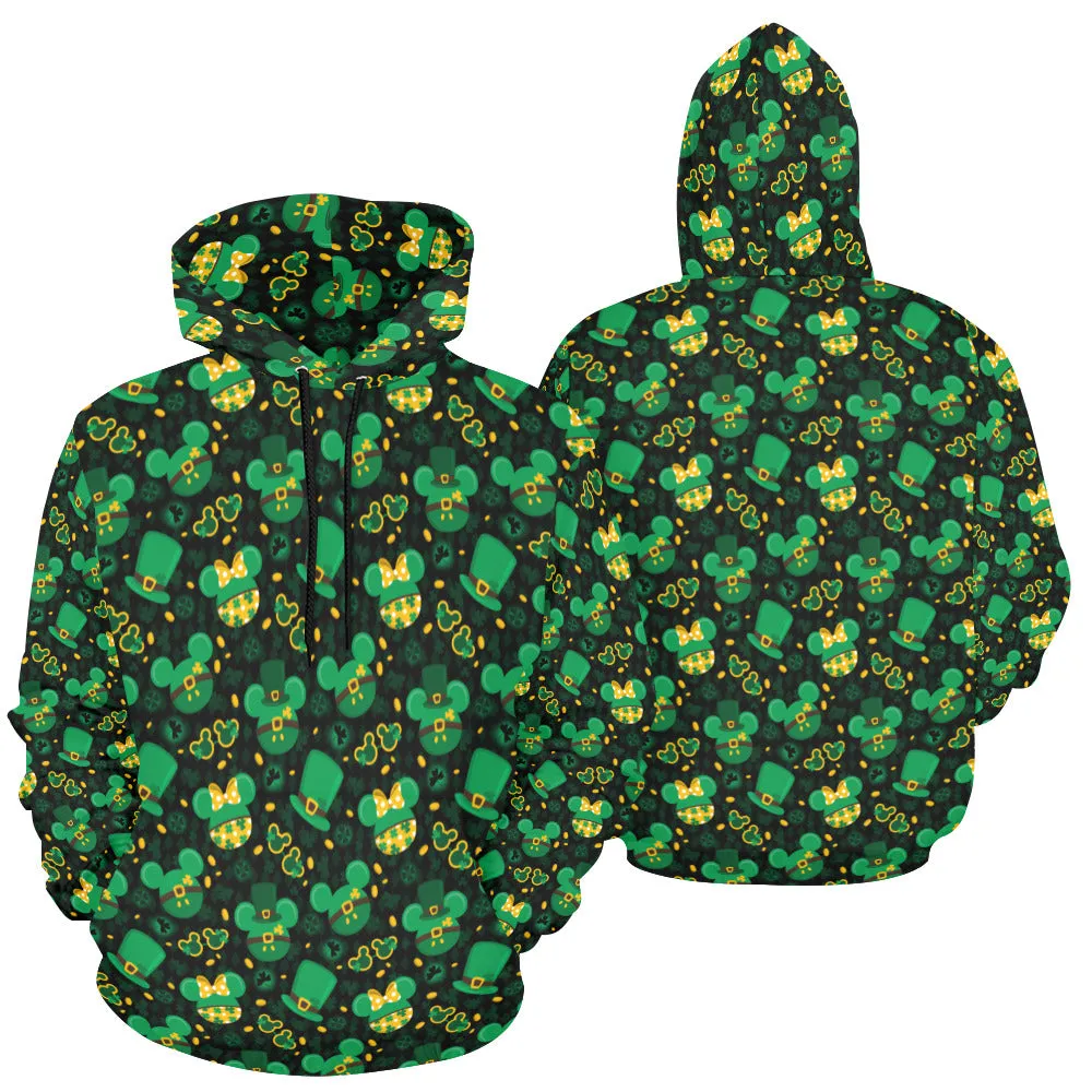 St. Patricks Day Black Hoodie for Women