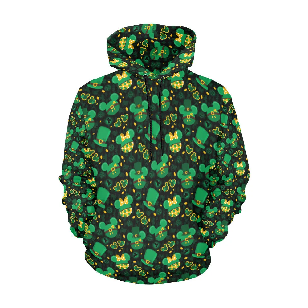 St. Patricks Day Black Hoodie for Women