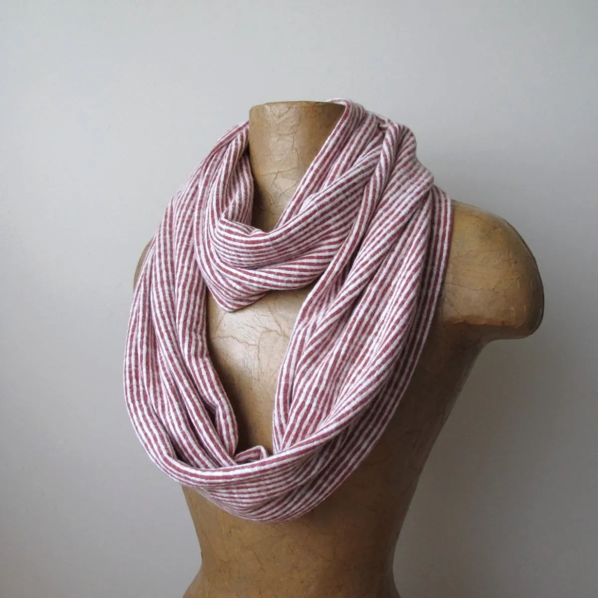 STRIPED Fleece Infinity Scarf