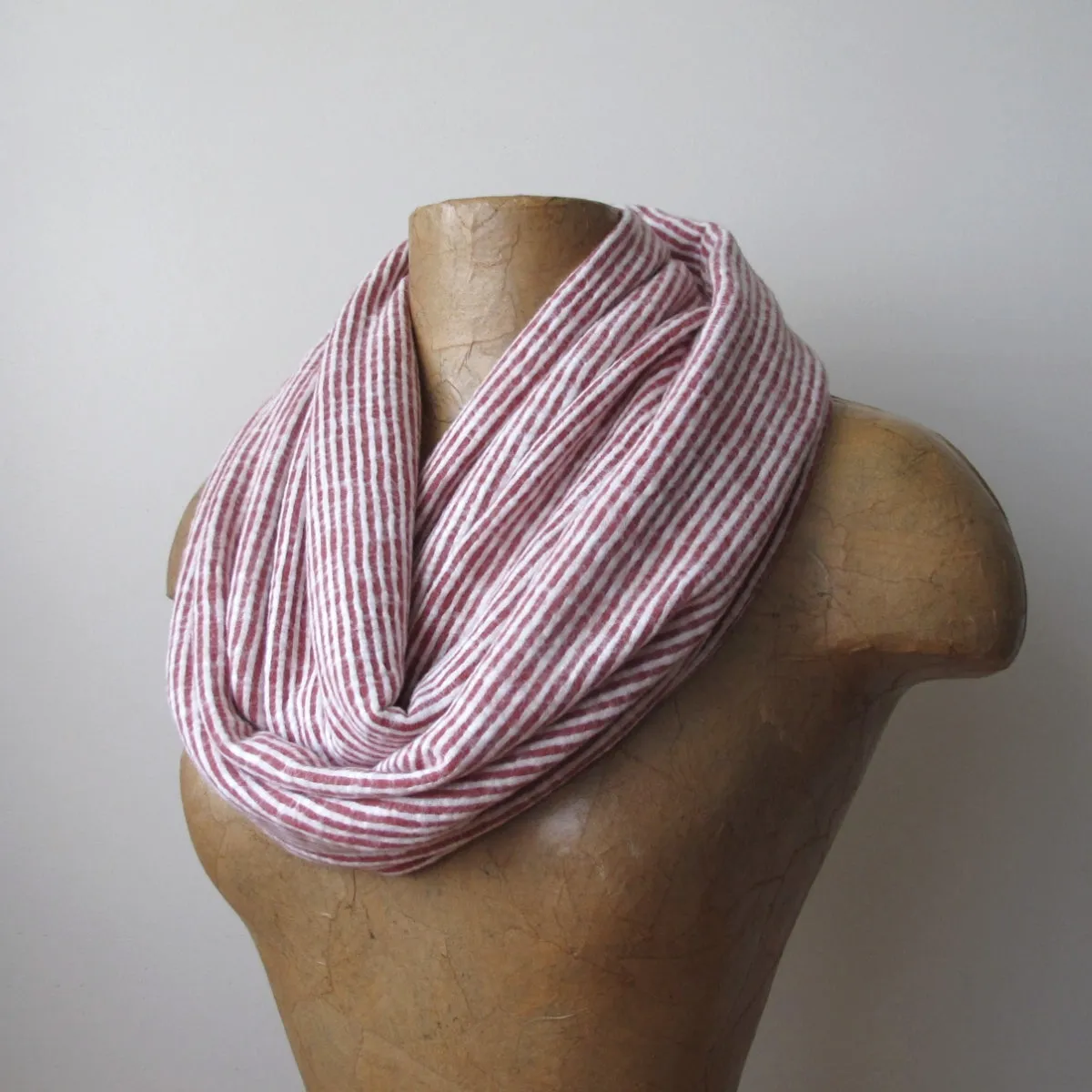 STRIPED Fleece Infinity Scarf