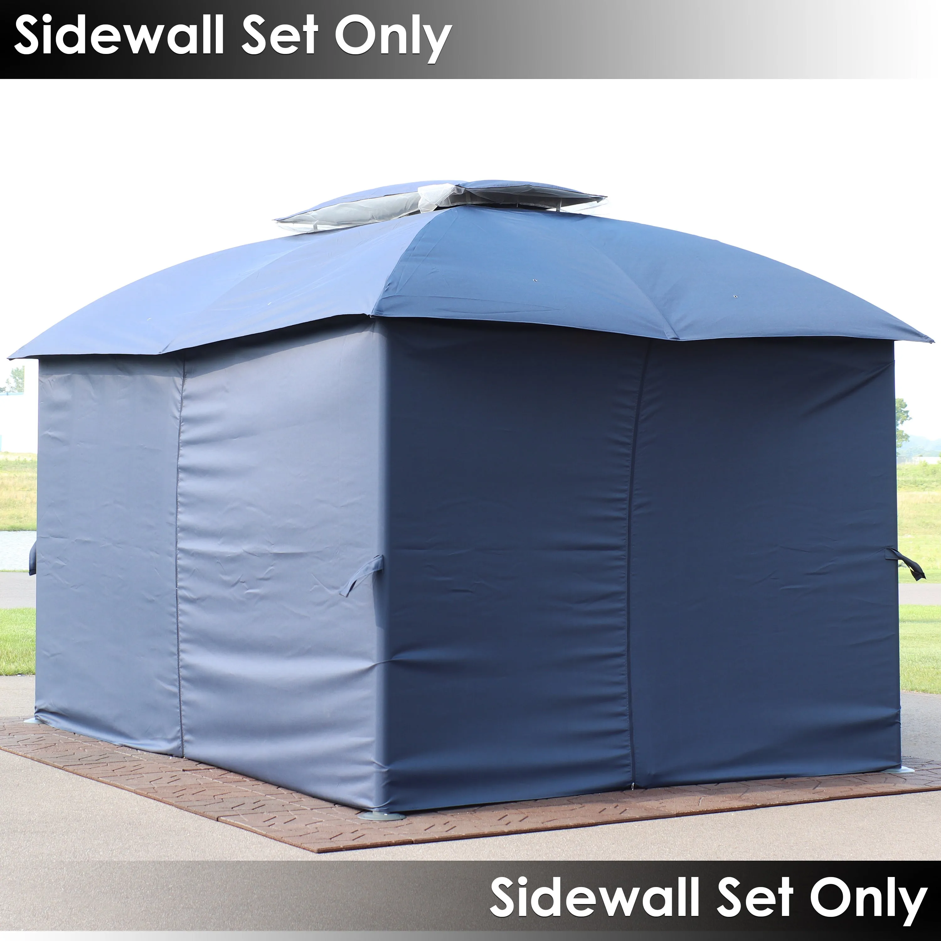 Sunnydaze 10' x 13' Gazebo 4-Piece Polyester Sidewall Set