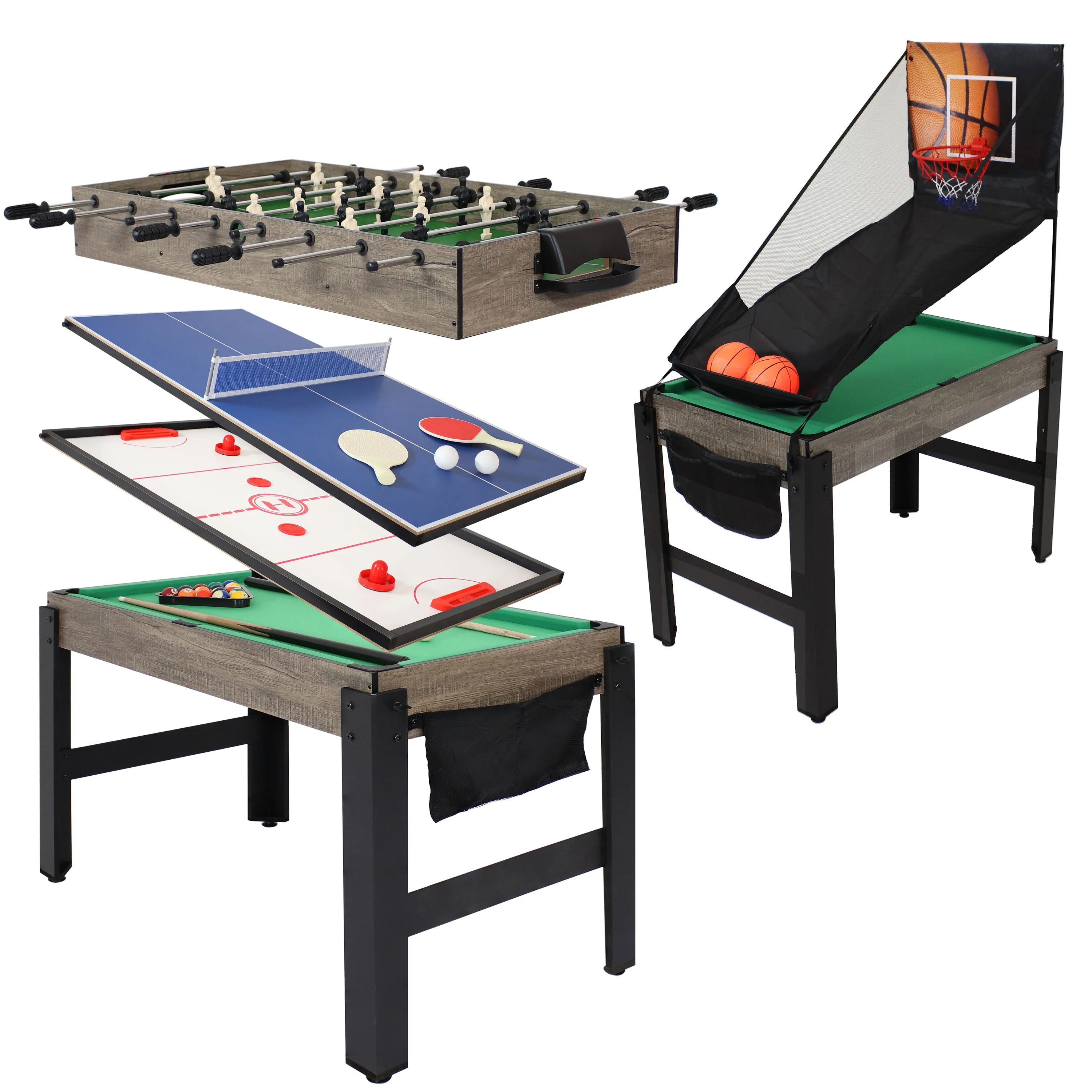 Sunnydaze 2-Player 5-in-1 Multi-Game Table - 45"