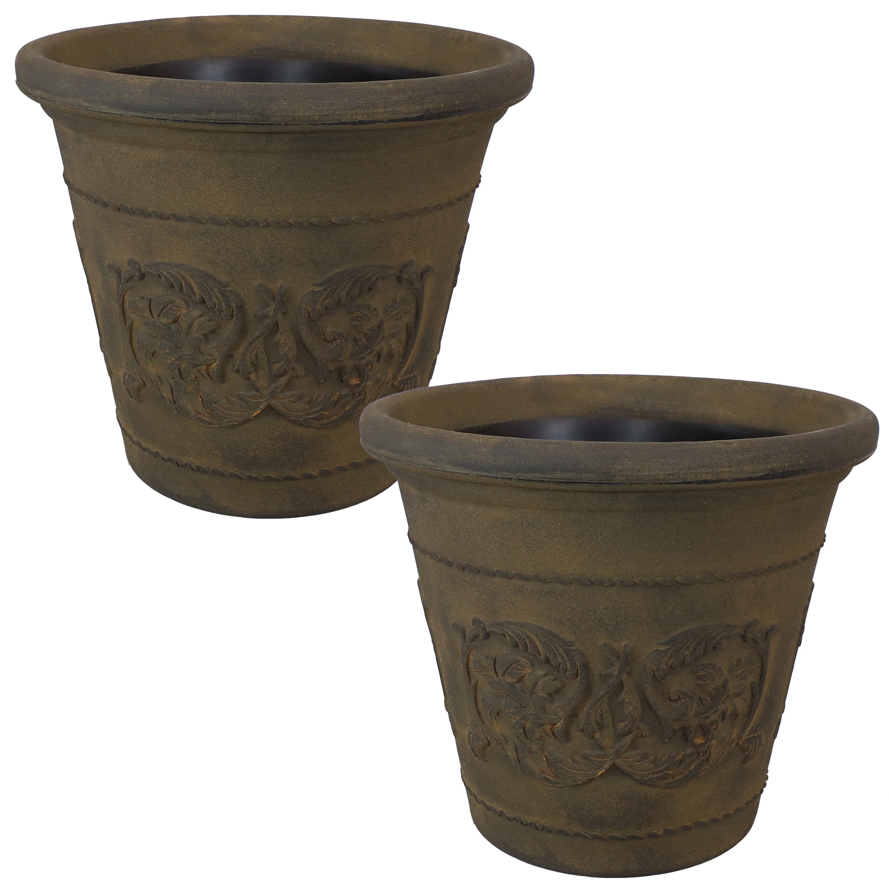 Sunnydaze Arabella Polyresin Outdoor Flower Pot Planter