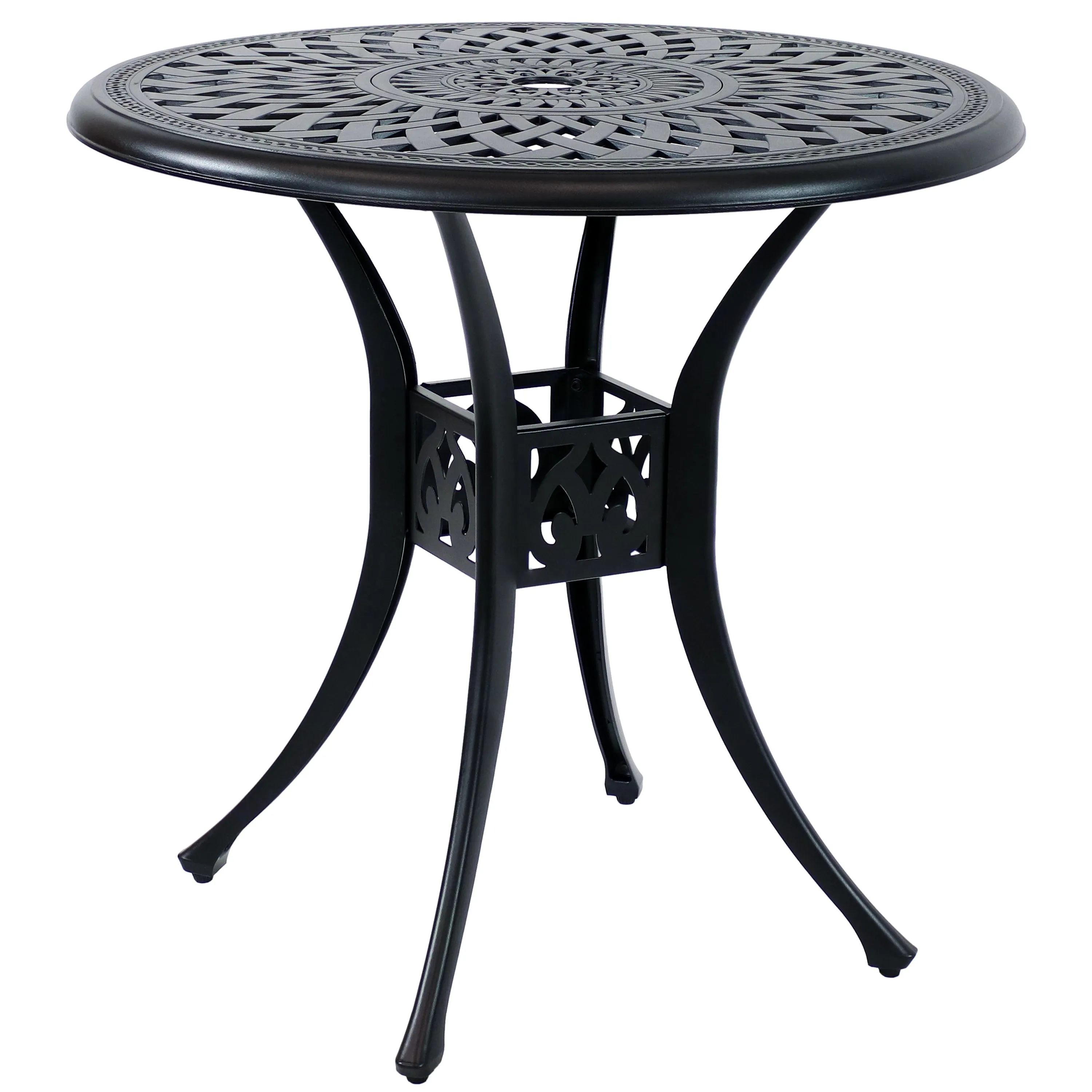 Sunnydaze Cast Aluminum Sigonella Round Patio Dining Table - 30.75"