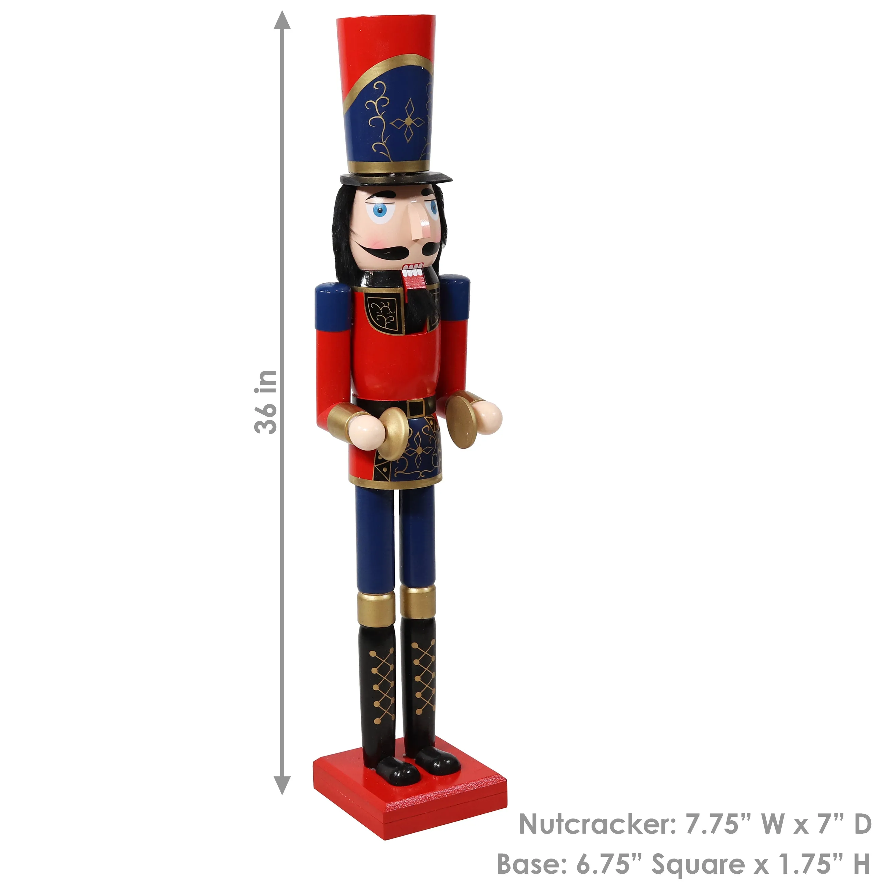 Sunnydaze Conrad the Bold Indoor Nutcracker Statue - 36"