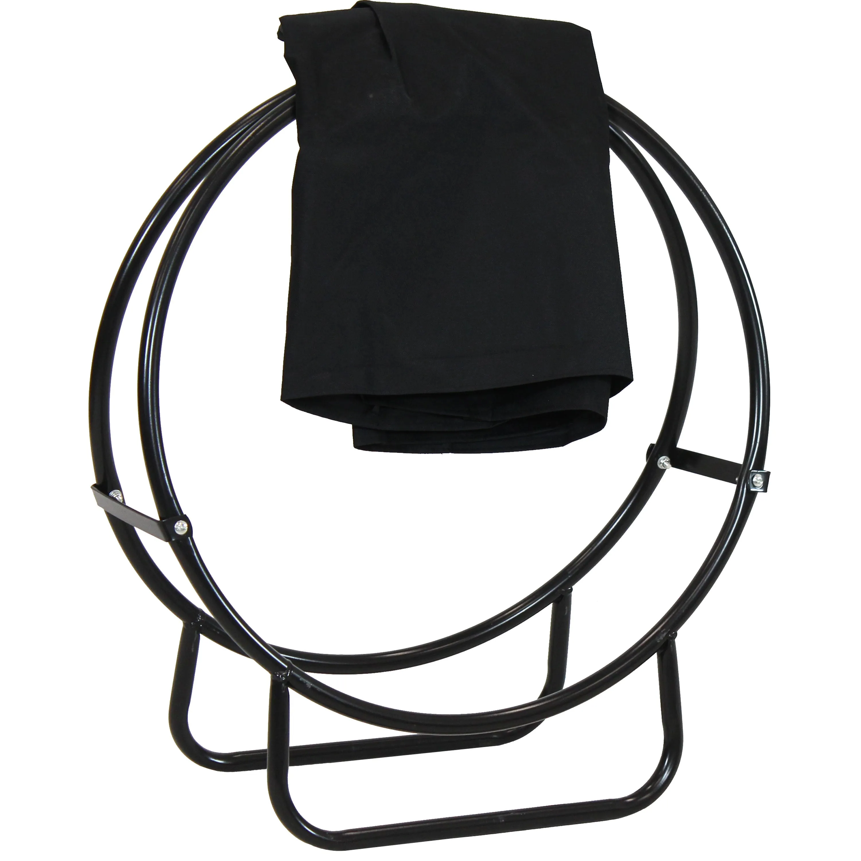 Sunnydaze Firewood Log Hoop Rack with Cover