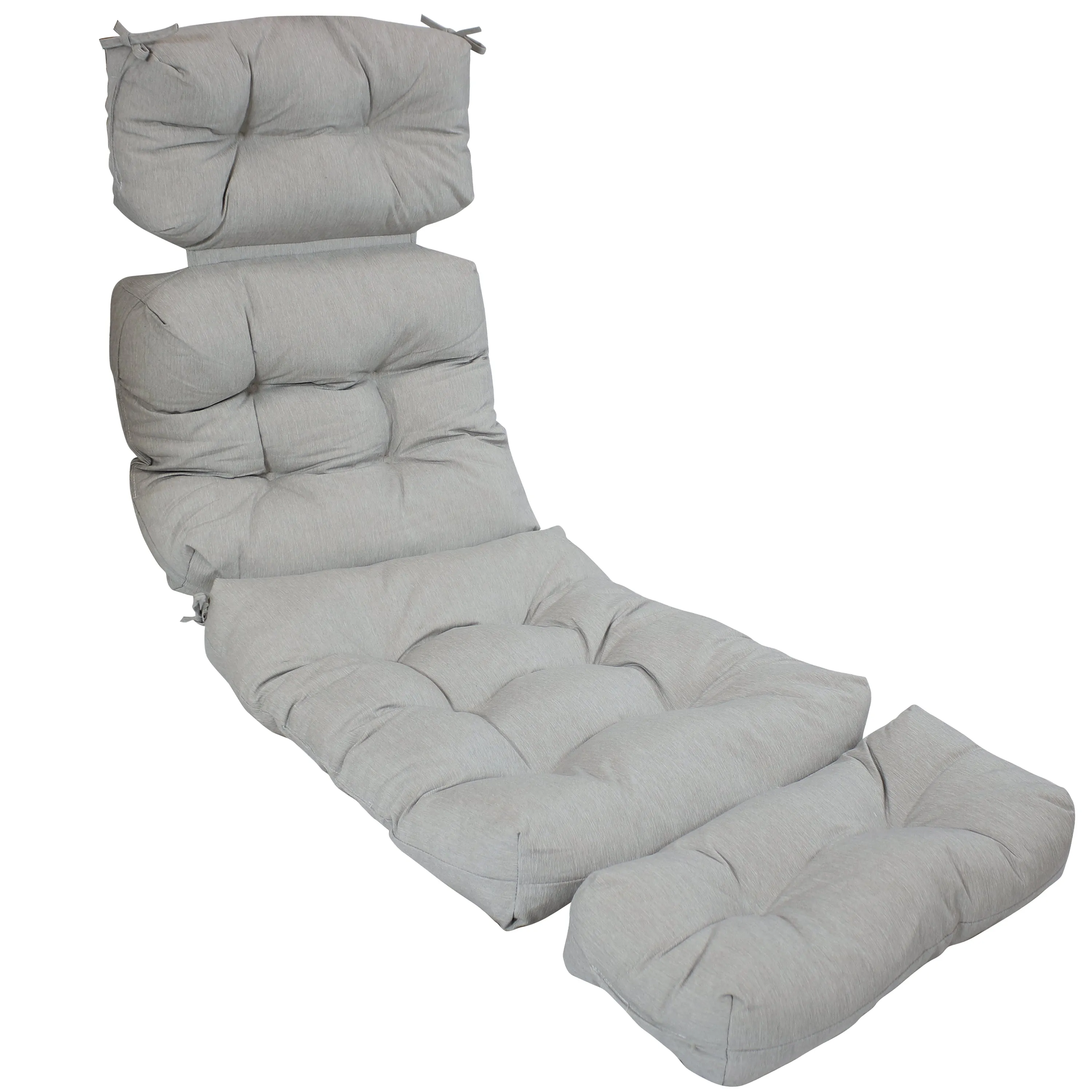 Sunnydaze Olefin Tufted Outdoor Chaise Lounge Chair Cushion