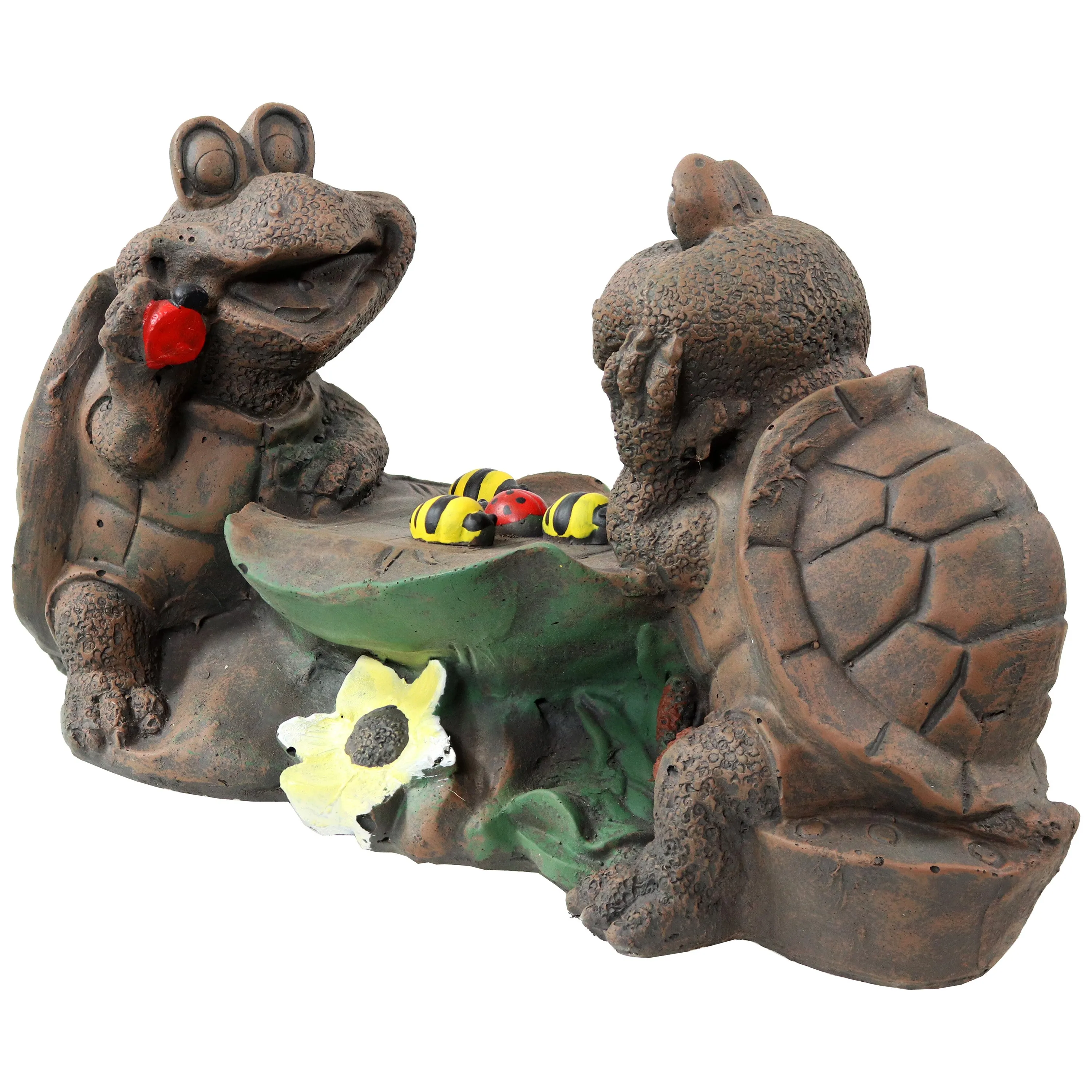 Sunnydaze Tic Tac Toe Turtles Concrete Garden Statue - 7.5" H