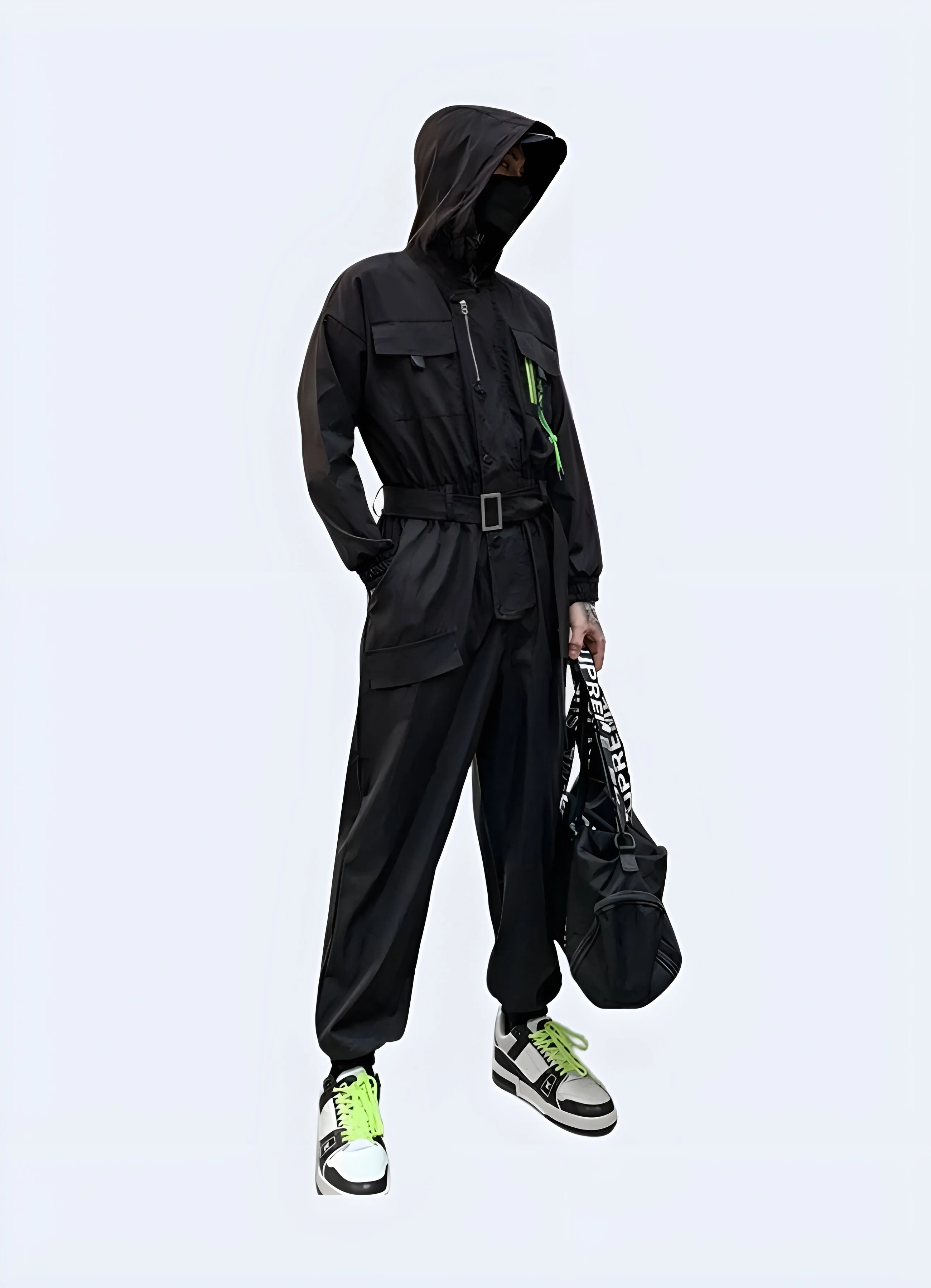 Techwear Jumpsuit with Hood