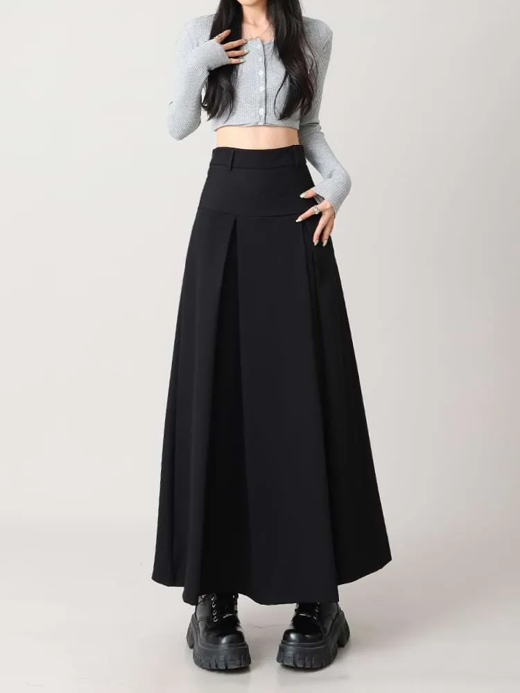 Tiered Pleated Midi Skirt