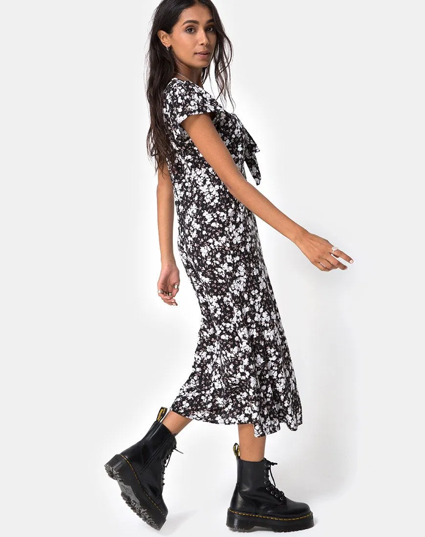 Youki Midi Dress in Dark Wild Flower